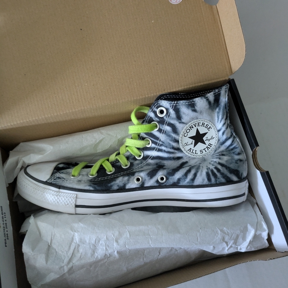 Converse Men's/Women's Tie-Dye High-Top Sneakers - Black and White